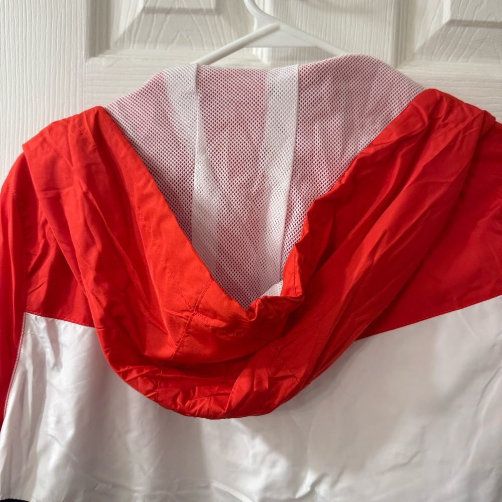 U. S. Polo Assn Raincoat/Windbreaker Hoodie Red/Blue/White Medium Unisex - Picture 10 of 12